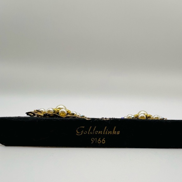 Sarah Coventry Goldenlinks 9166 Clip Earrings Vintage Jewelry - Picture 5 of 6